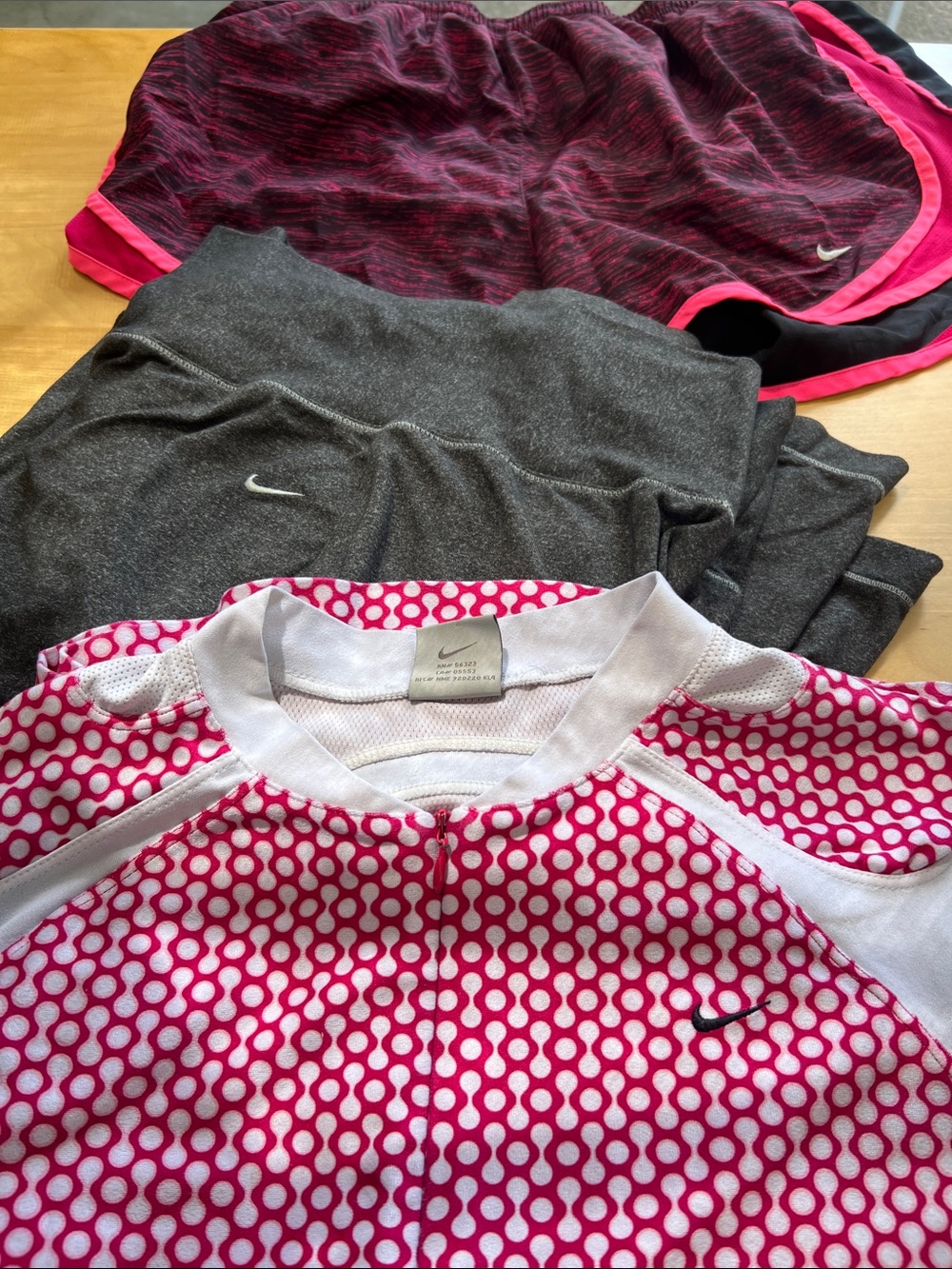 Nike Pink, White & Gray Athletic Top and Shorts bundle